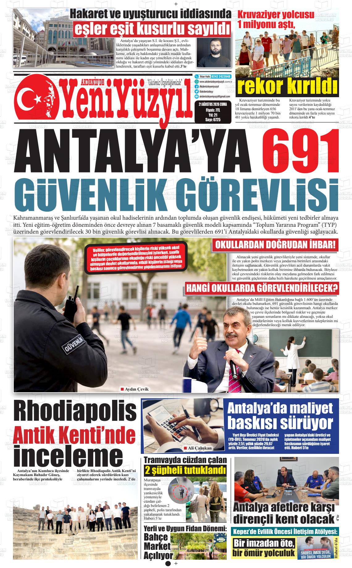 AKDENİZ'DE YENİ YÜZYIL