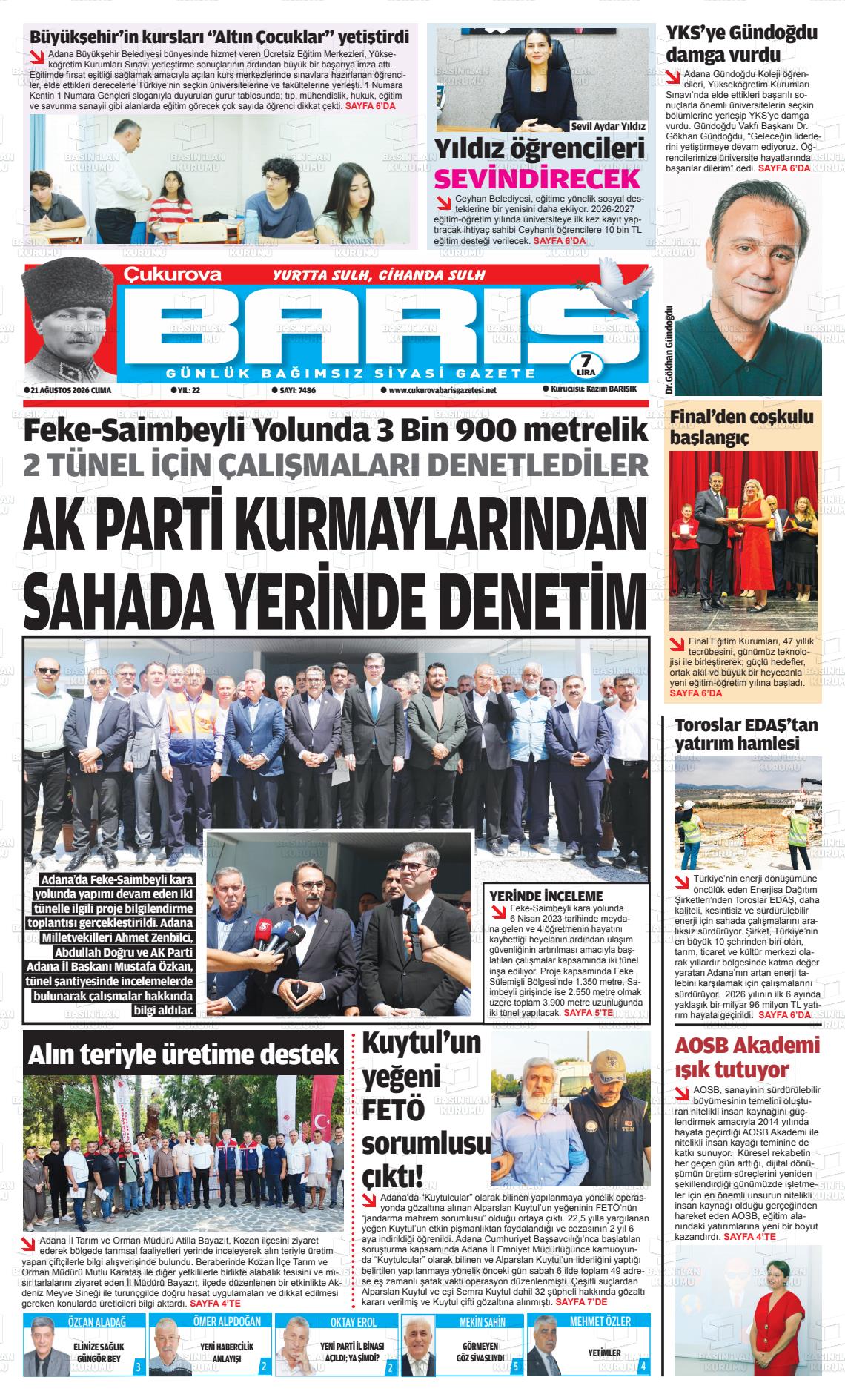 ÇUKUROVA BARIŞ