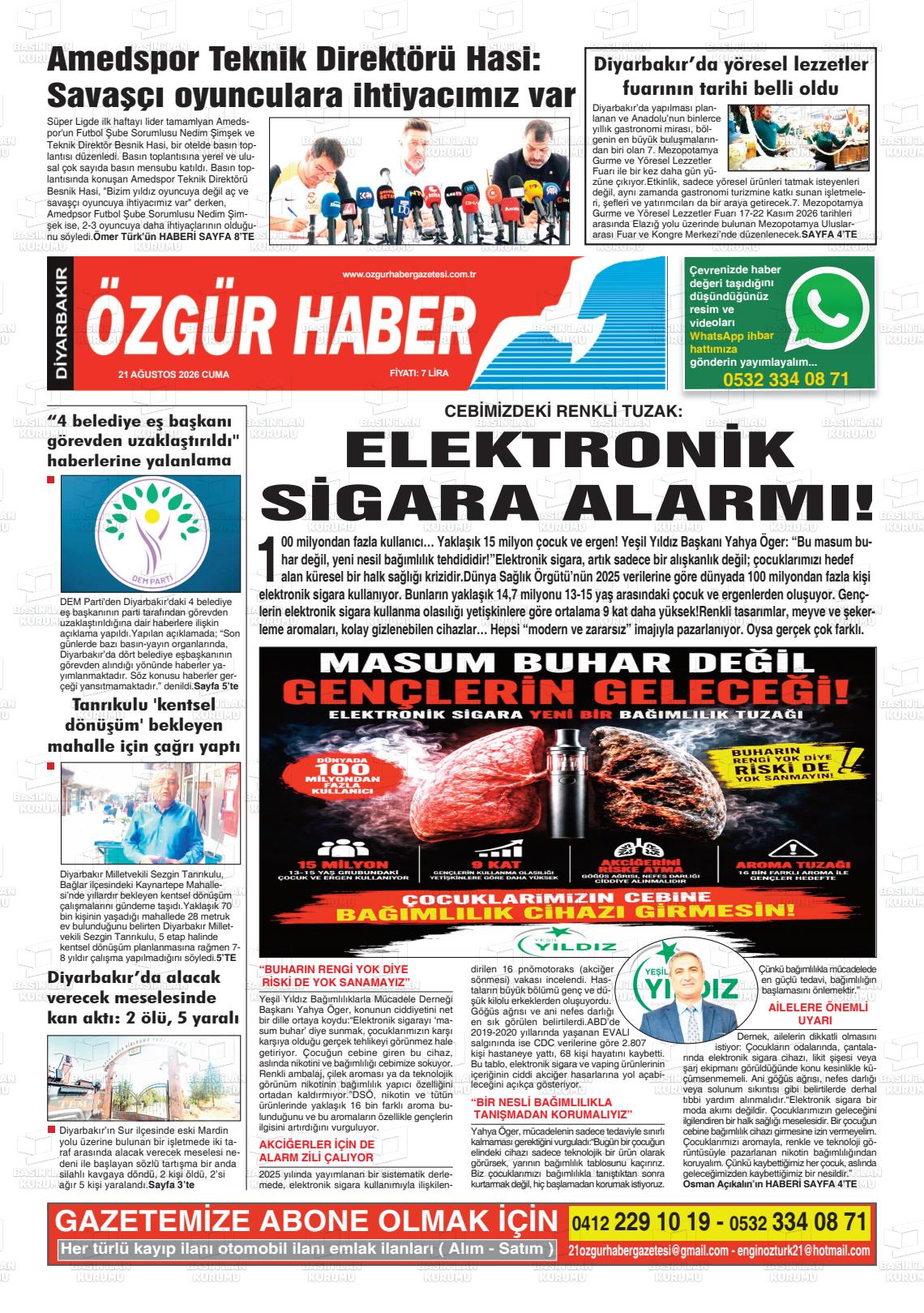 DİYARBAKIR ÖZGÜR HABER