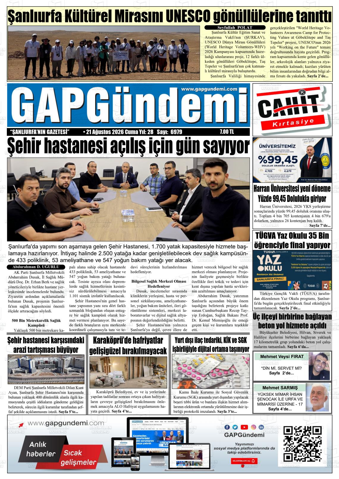GAP GÜNDEMİ