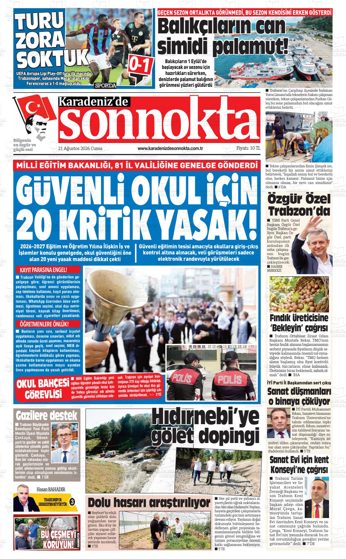 KARADENİZ'DE SONNOKTA