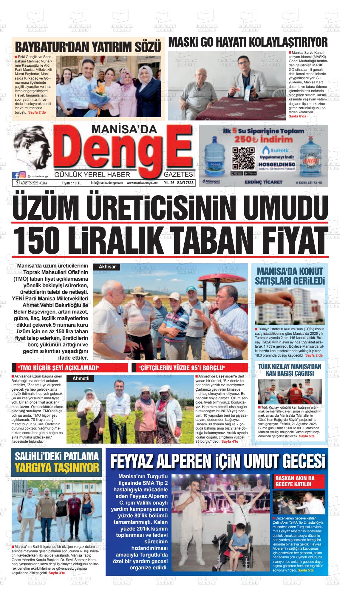 MANİSA'DA DENGE