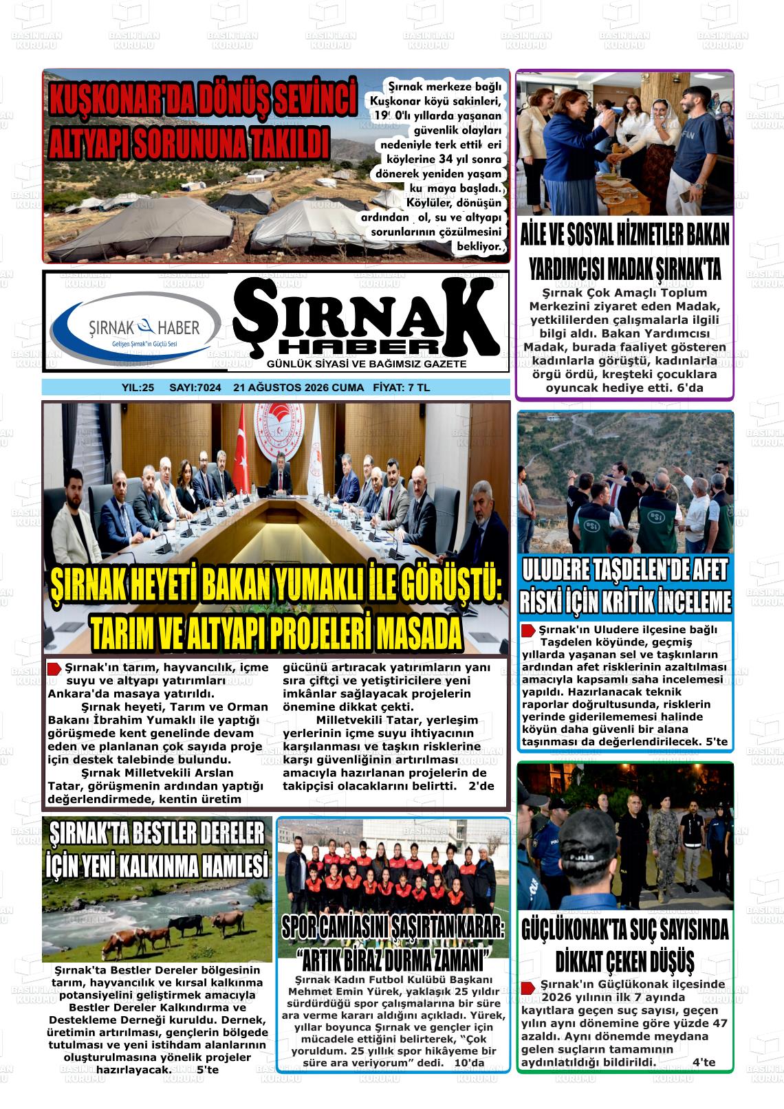 ŞIRNAK HABER