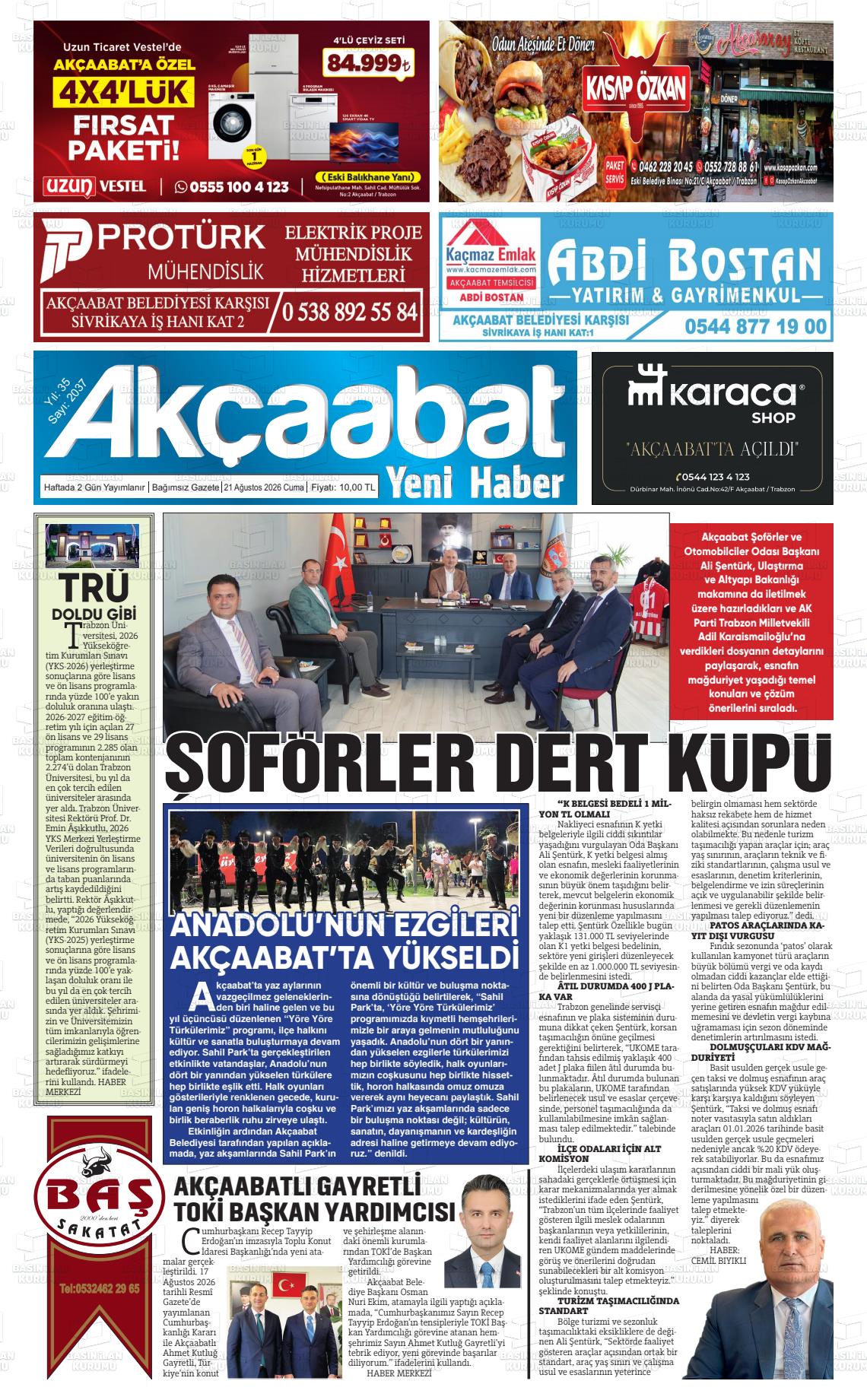 AKÇAABAT YENİ HABER