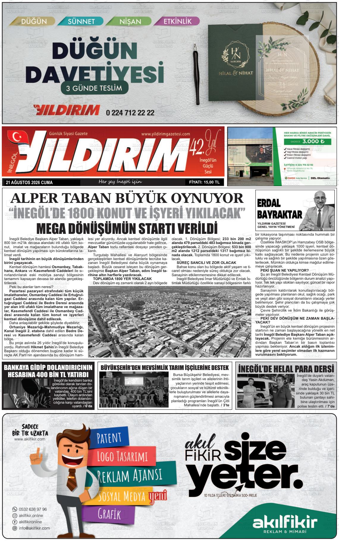 İNEGÖL YILDIRIM