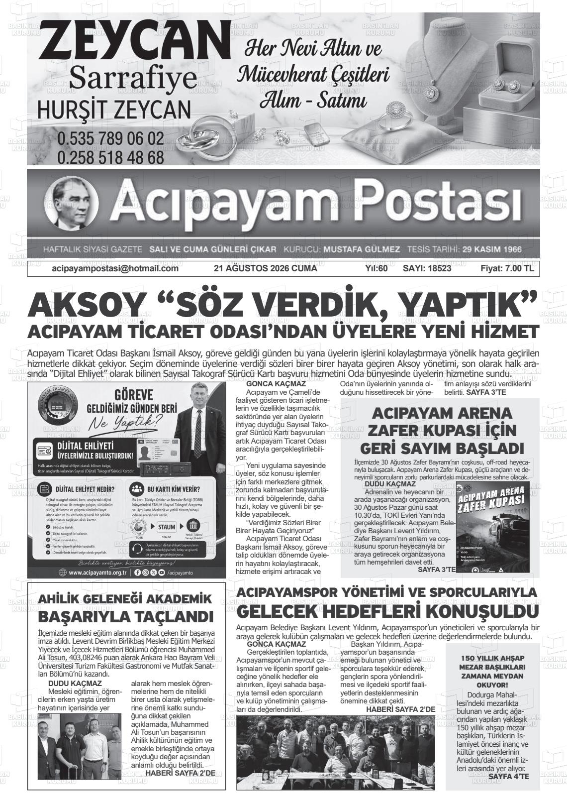ACIPAYAM POSTASI