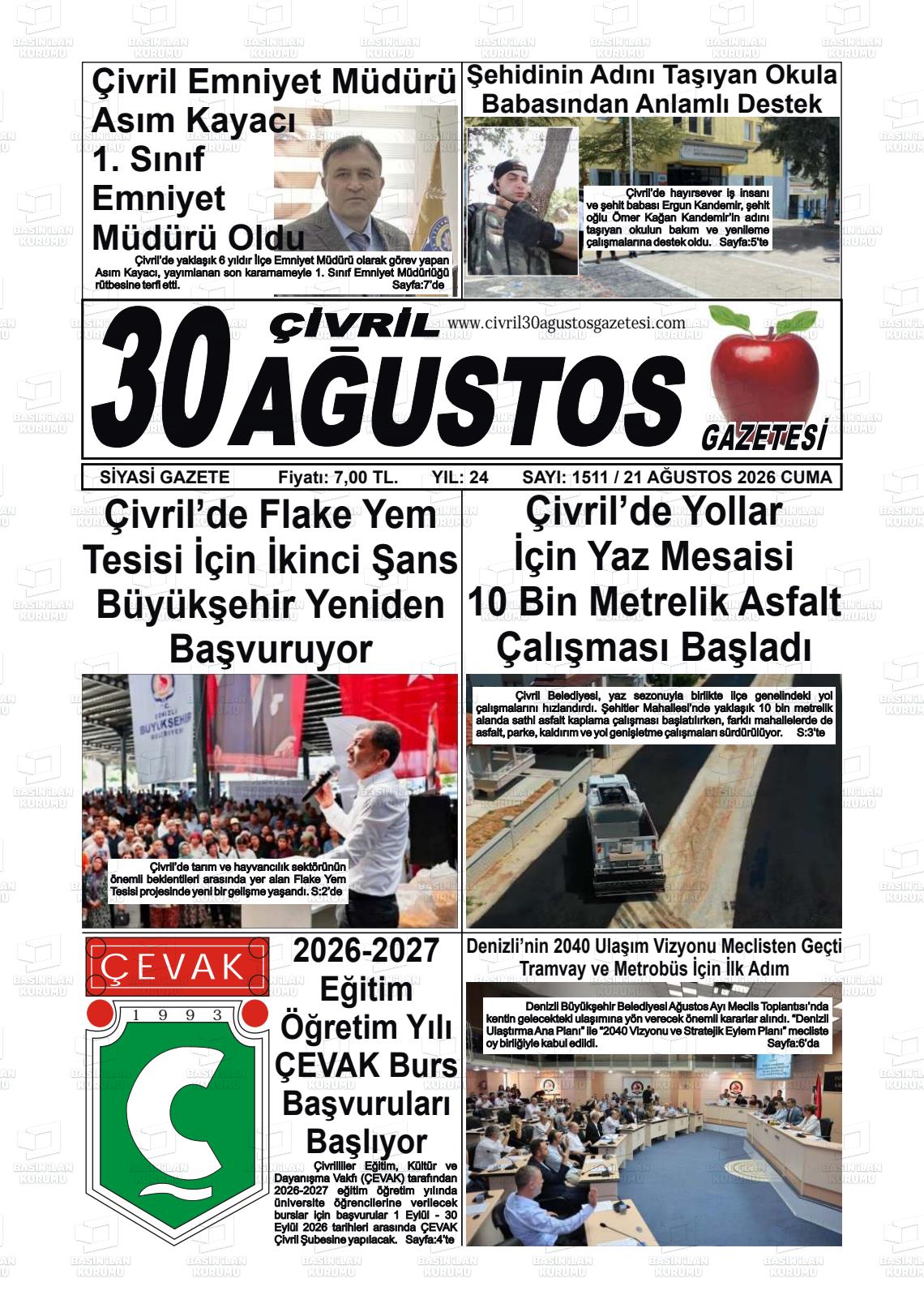 ÇİVRİL 30 AĞUSTOS