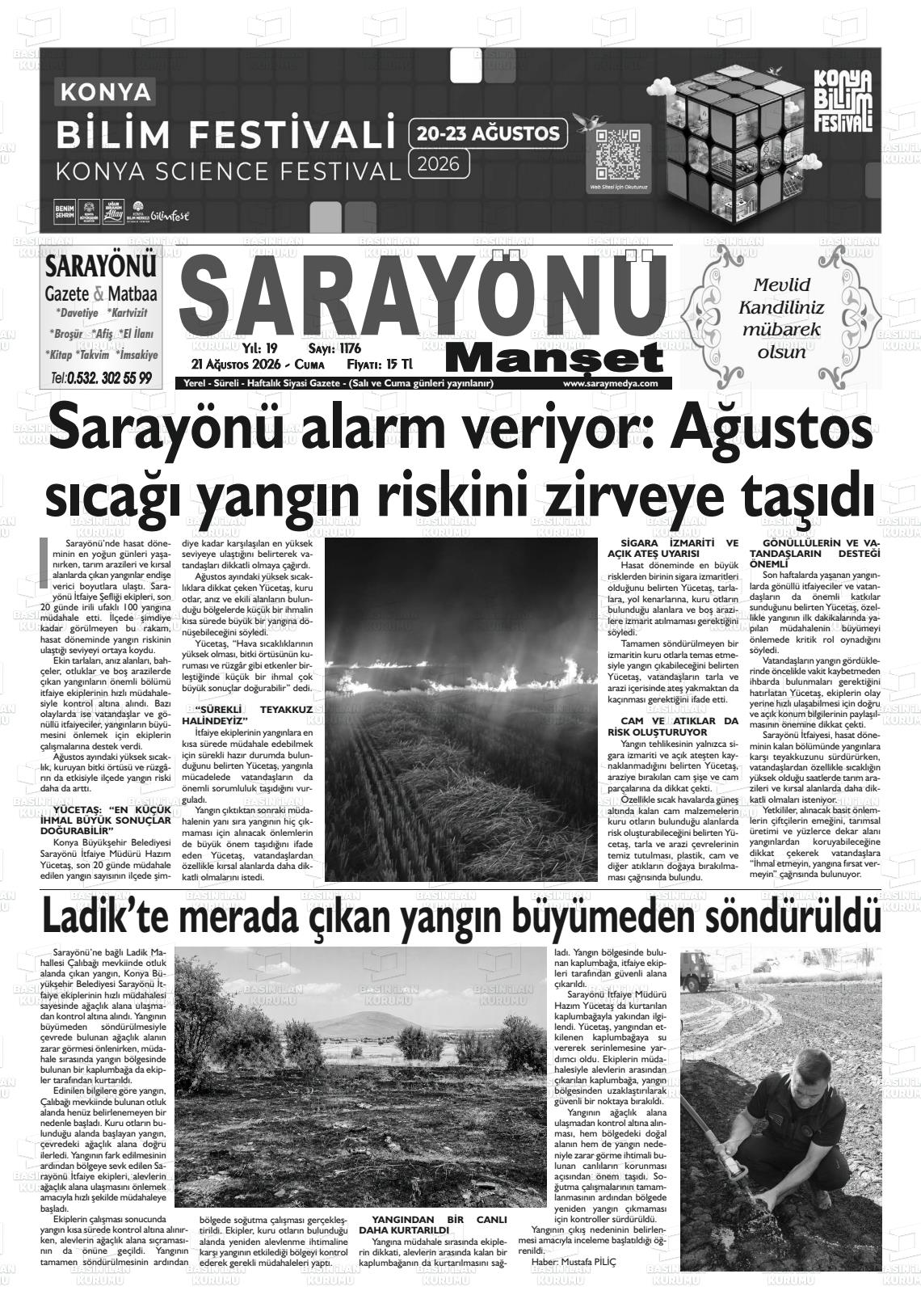 SARAYÖNÜ MANŞET