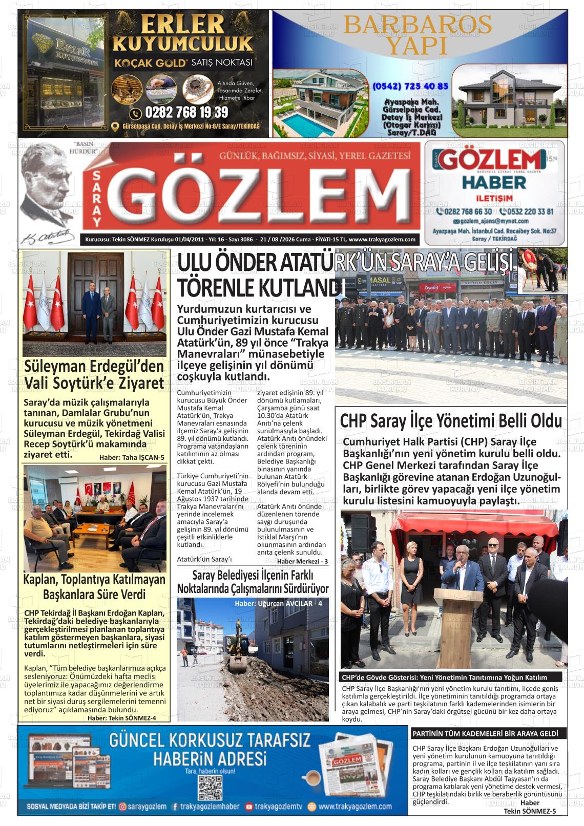 SARAY GÖZLEM