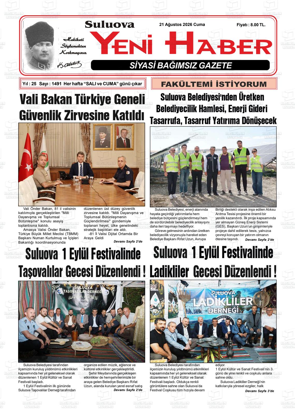 SULUOVA YENİ HABER