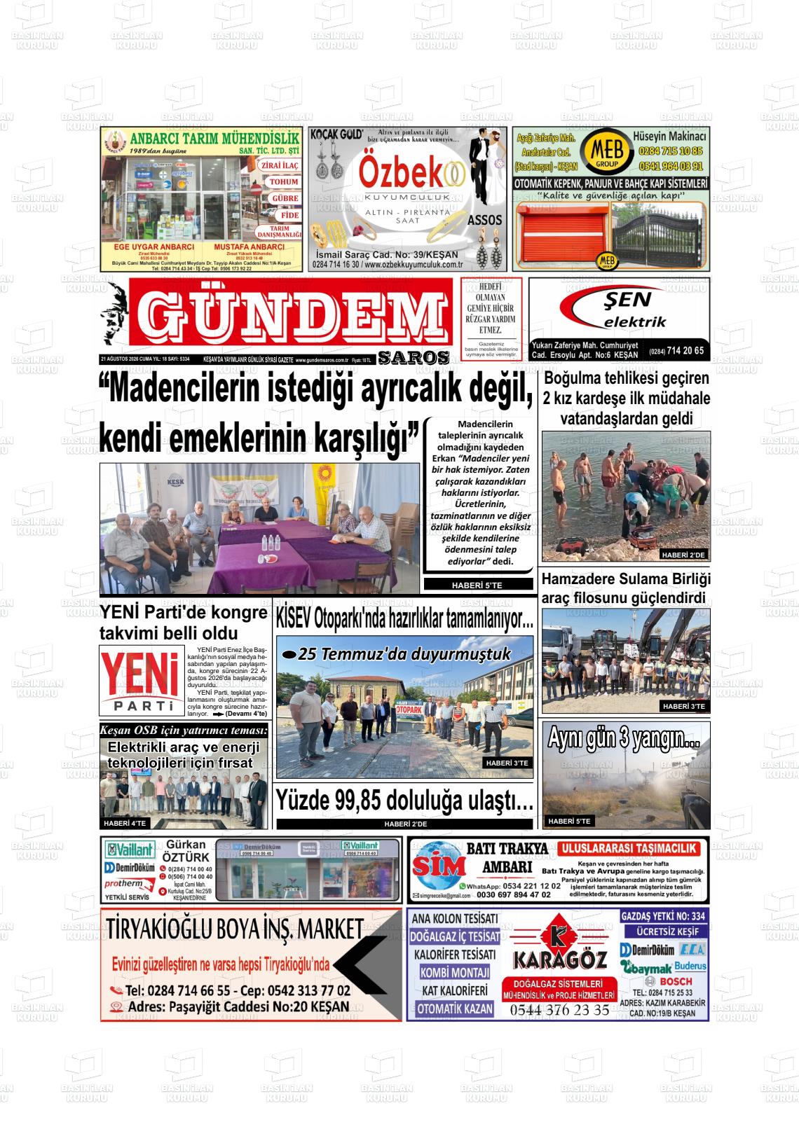 GÜNDEM SAROS