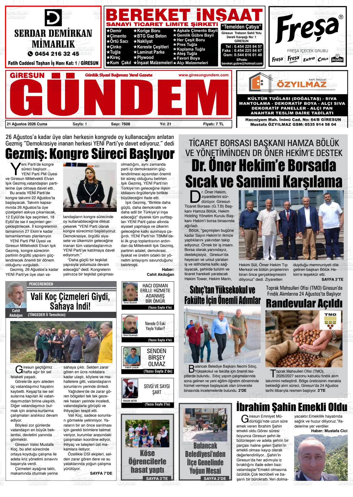 GİRESUN GÜNDEM