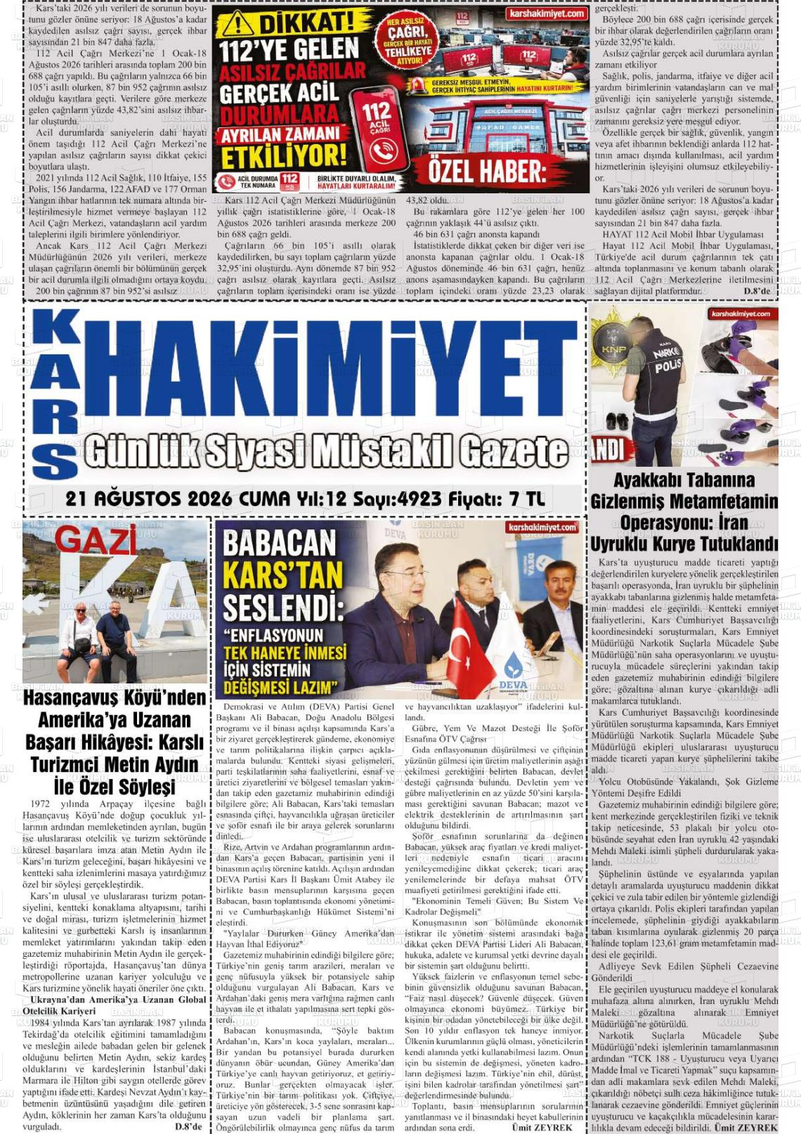 KARS HAKİMİYET