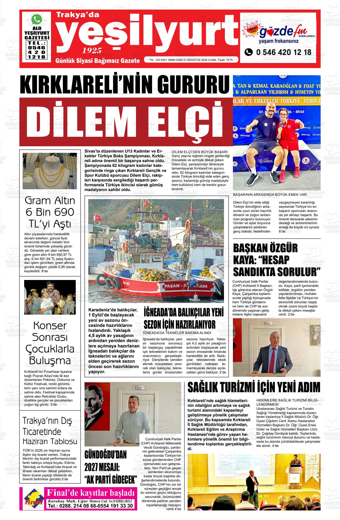 TRAKYA'DA YEŞİLYURT