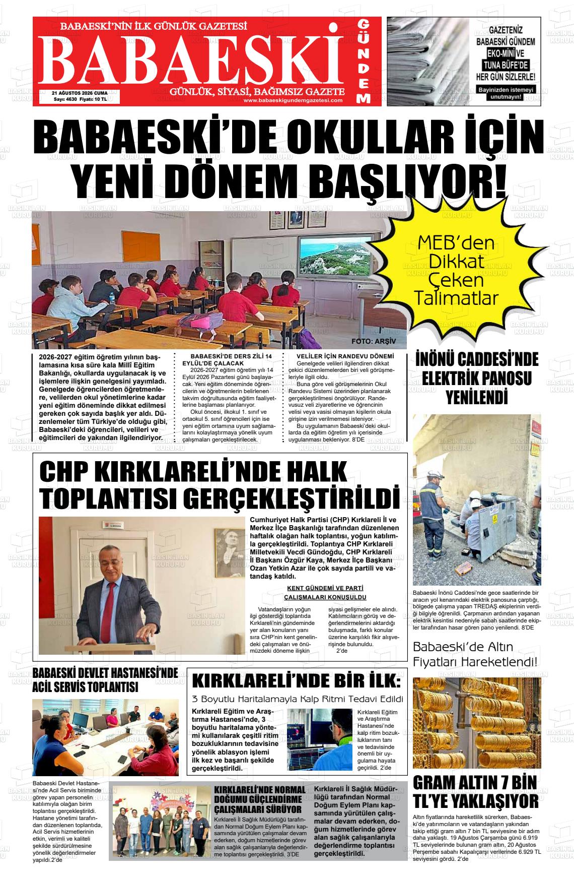 BABAESKİ GÜNDEM