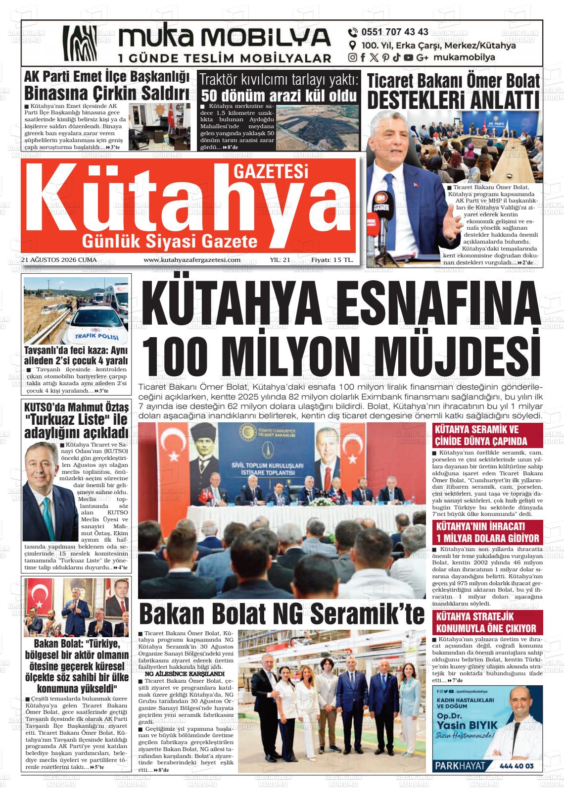 KÜTAHYA GAZETESİ