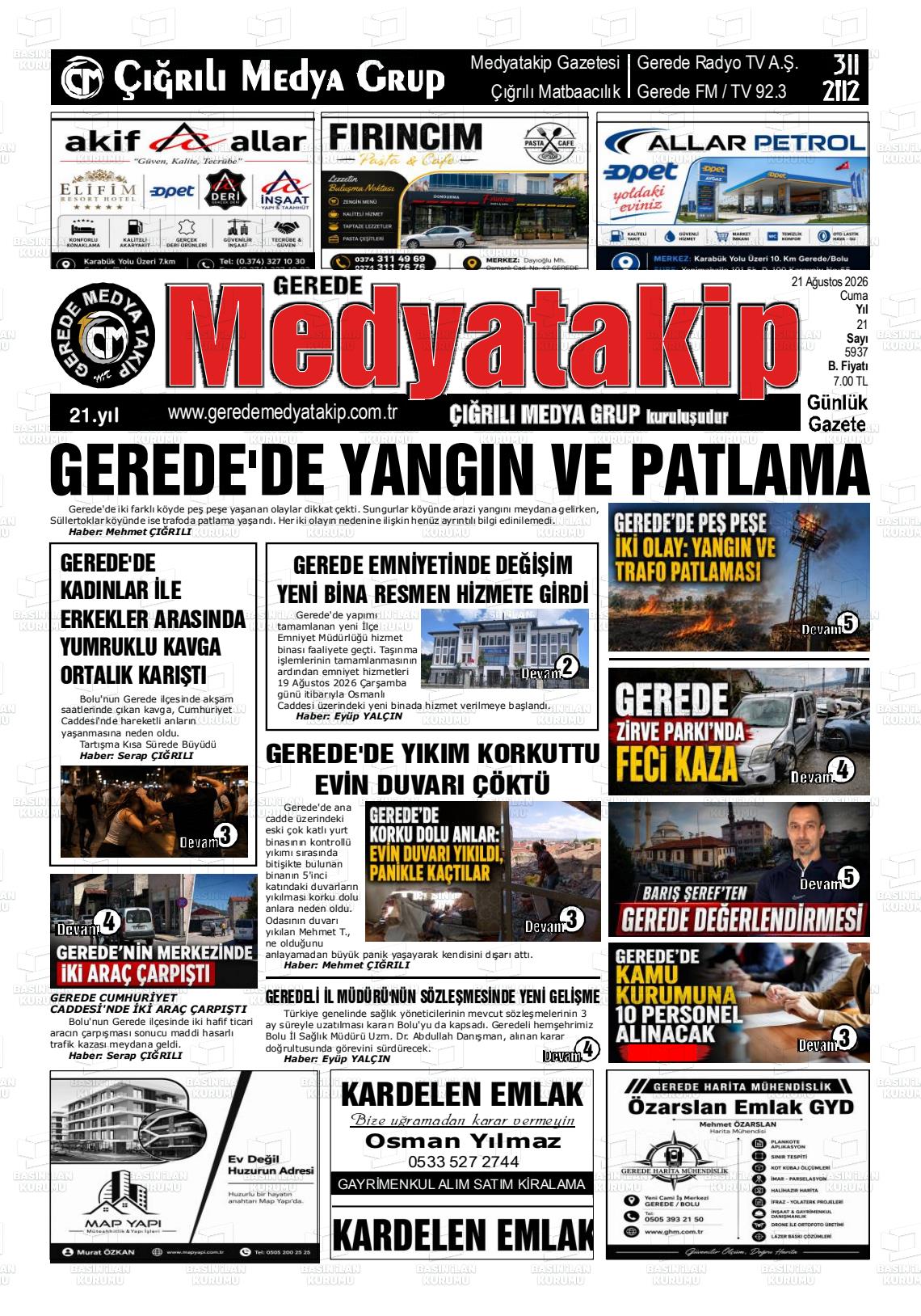 GEREDE MEDYA TAKİP