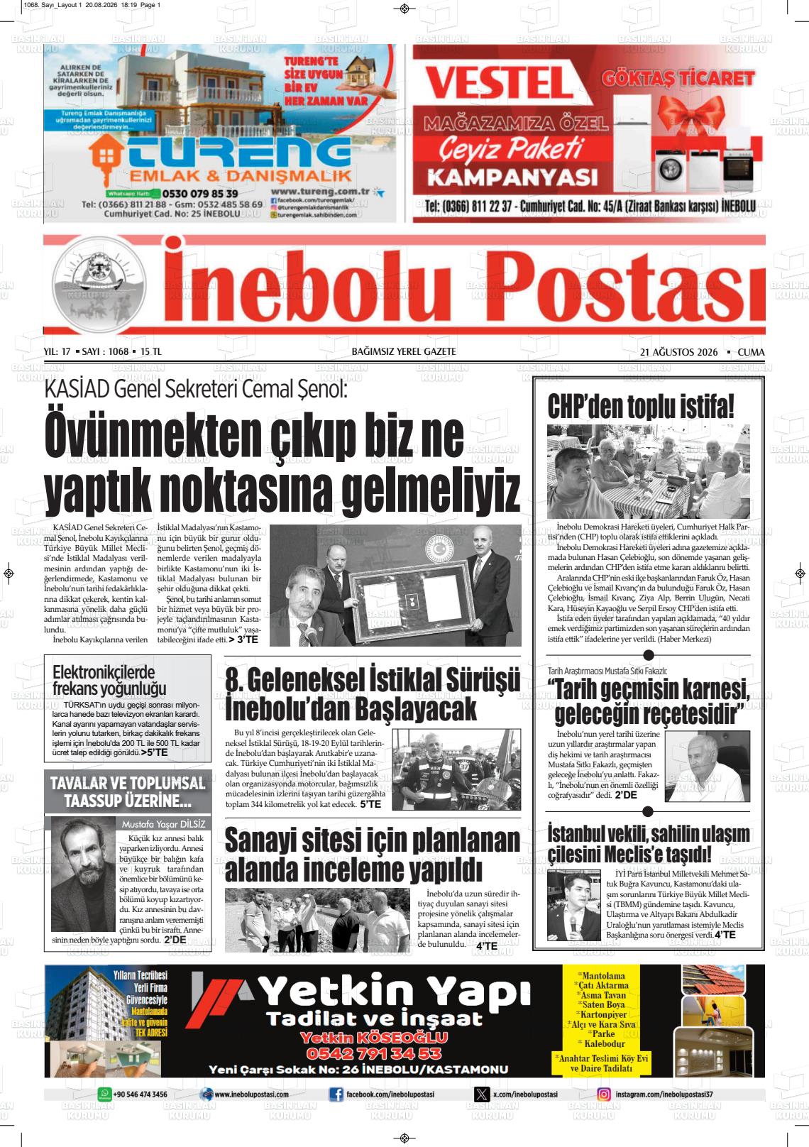 İNEBOLU POSTASI