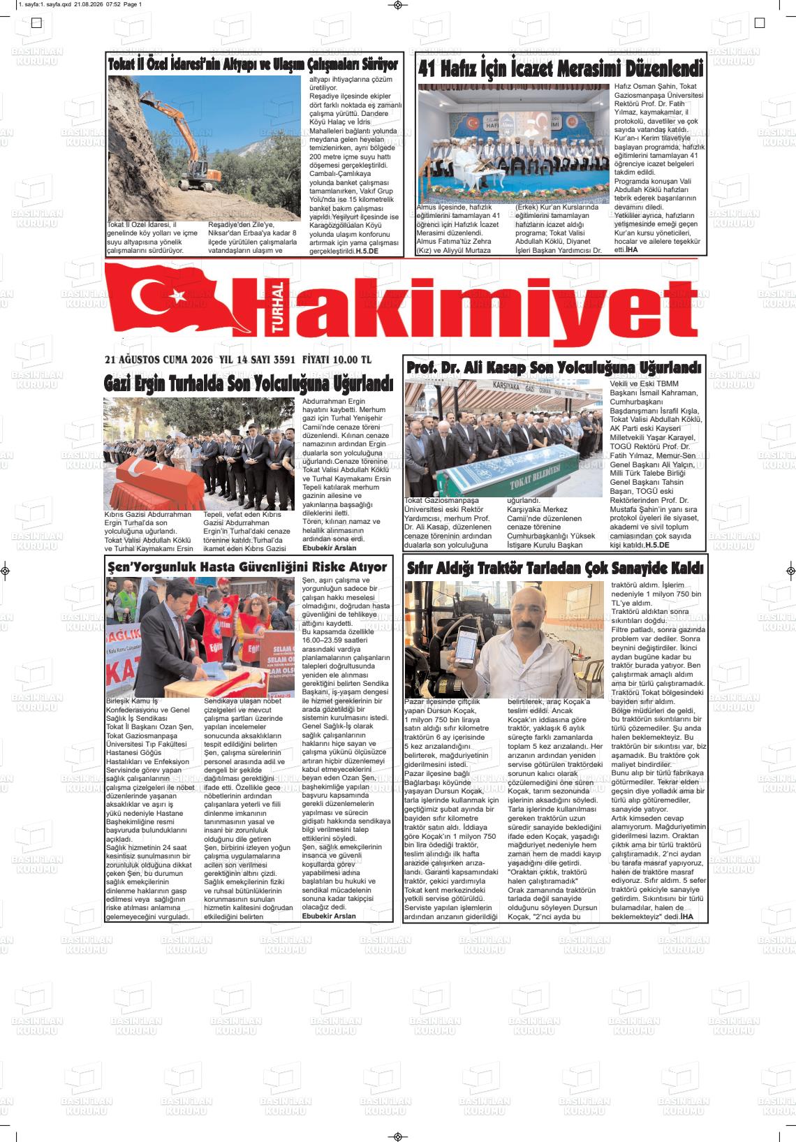 TURHAL HAKİMİYET