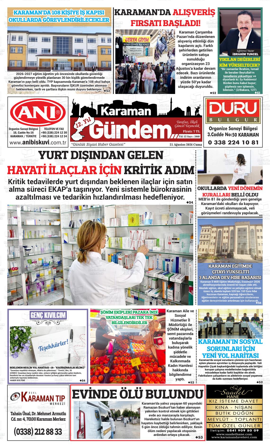 KARAMAN GÜNDEM