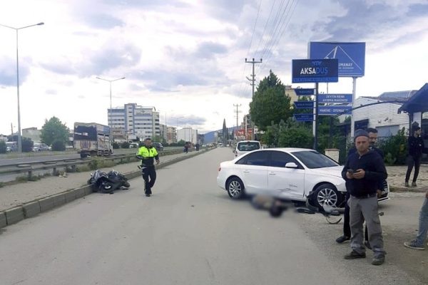 KAZADA MOTOSİKLET SÜRÜCÜSÜ AĞIR YARALANDI
