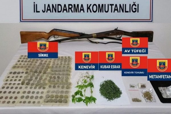 TARİHİ ESER VE UYUŞTURUCU SATAN 3 KİŞİYE OPERASYON