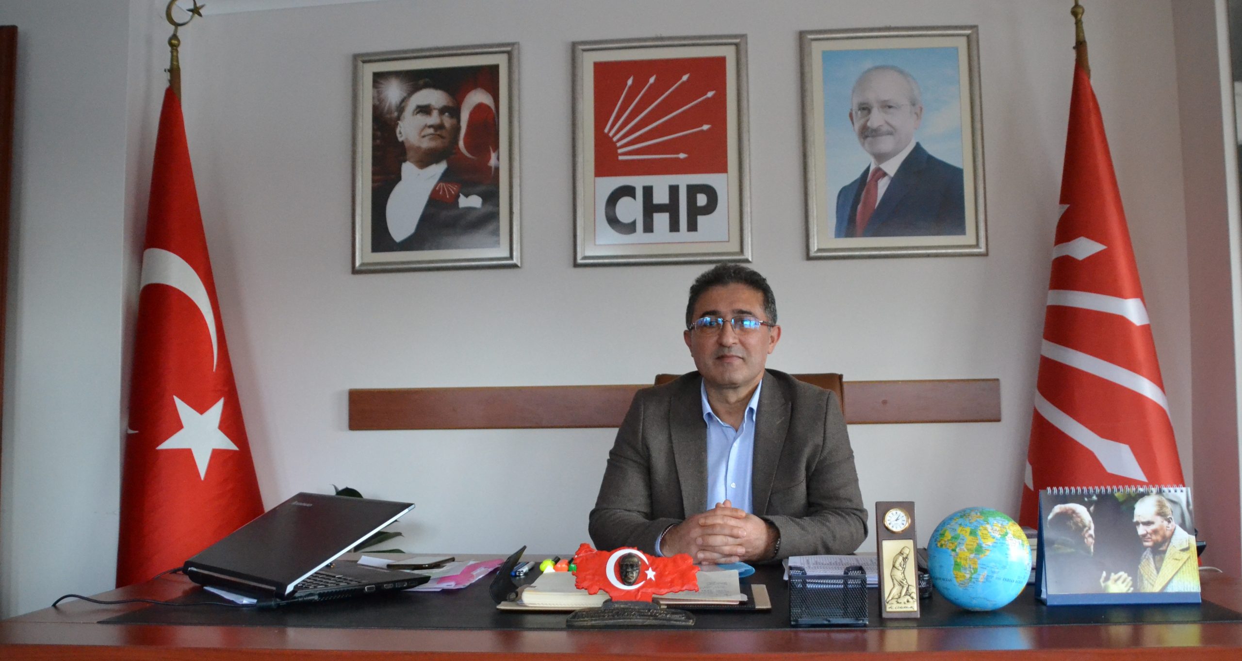 İlçe Başkanı Mehmet Atak, Cumhuriyet Halk Partisi olarak, ilçemizde partililerimiz,