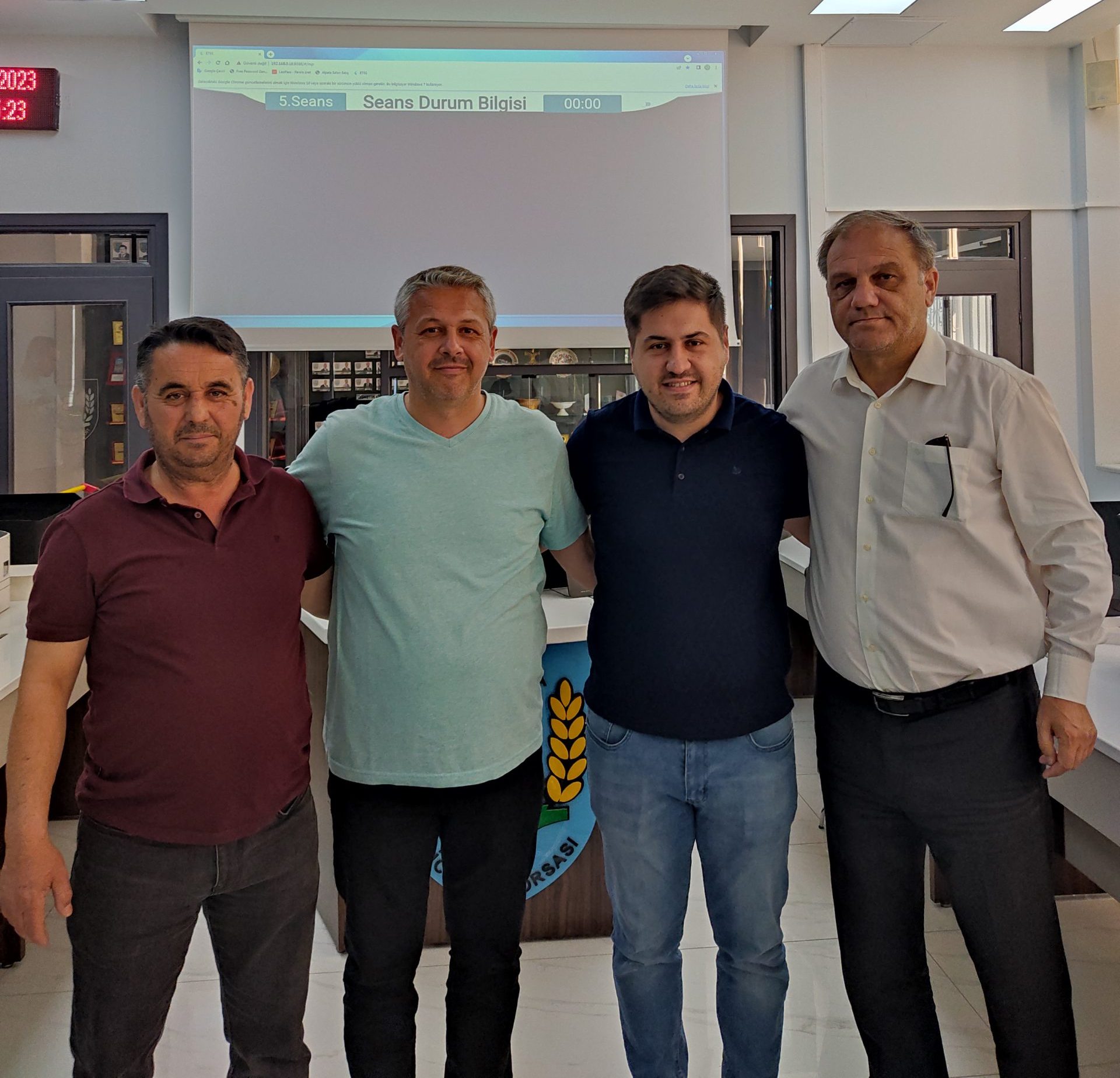 Bandırma Ticaret Borsası elektronik satış salonunda 2023 yılı hasat sezonunun