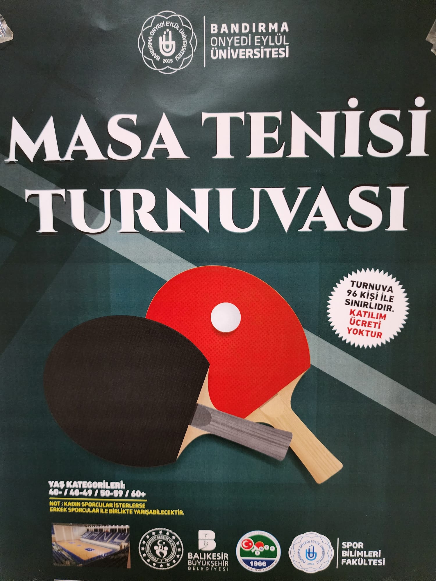 Gençlik ve Spor Bakanlığı, Bandırma Onyedi Eylül Üniversitesi Spor Bilimleri