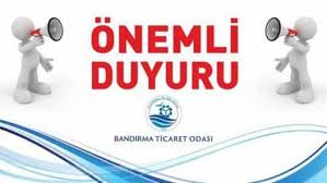 Bandırma Ticaret Odası yaptığı açıklama ile Türkiye’de girişimciliğin özendirilmesi ve girişimcilik