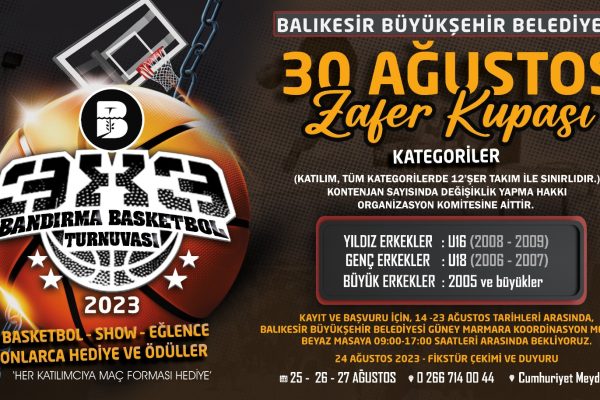 BÜYÜKŞEHİR BANDIRMA’DA ZAFER KUPASI DÜZENLİYOR