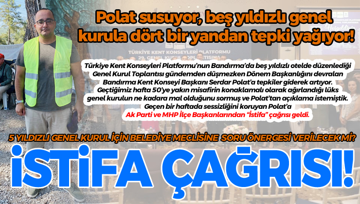 Türkiye Kent Konseyleri Platformu’nun Bandırma’da beş yıldızlı otelde düzenlediği Genel