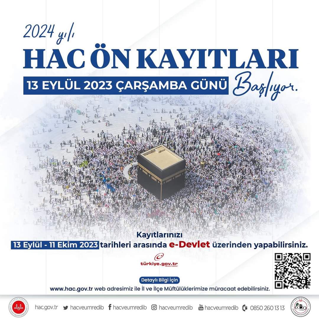 2024 yılında hacca gitmek isteyen vatandaşlar için kayıtlar 13 Eylül