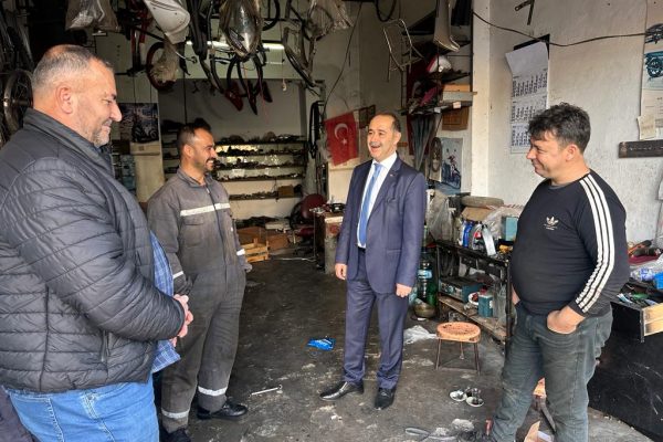KAYMAKAM AKSAKAL ESNAF ZİYARETLERİNE DEVAM EDİYOR