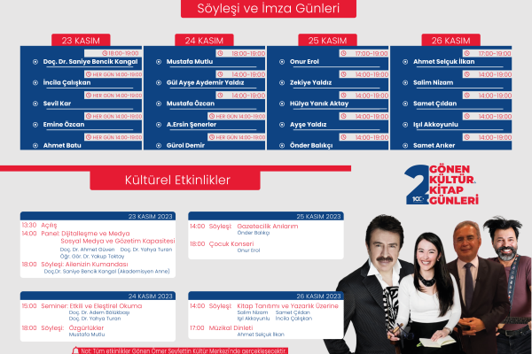 2. GÖNEN KİTAP GÜNLERİ 23 KASIM’DA BAŞLIYOR