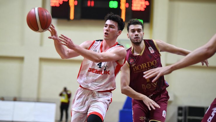 Bordo Basketbol Takımı deplasmanda oynadığı Gemlik Basketbol maçından 84-77 yenik