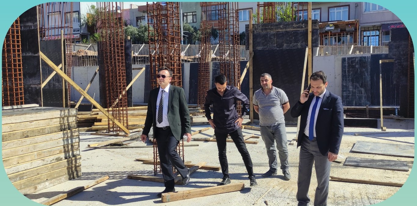 İlçe Milli Eğitim Müdürü Mutlu Aslan devam eğitim kurumlarının inşaatı