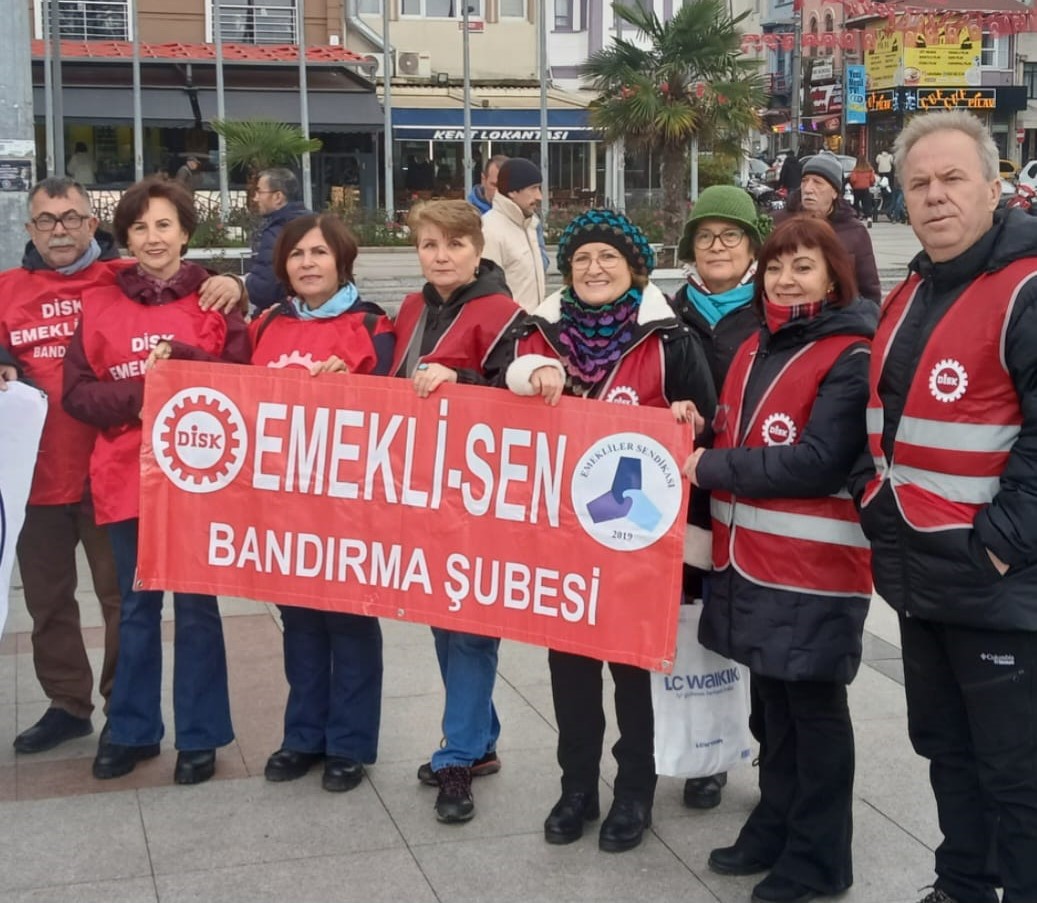 Emekli Sen Şube Başkanı Levent Balkış yaptığı açıklamada, Aralık ayı