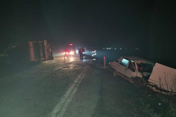 Manyas Susurluk yolundaki kazada 2 kişi yaralandı