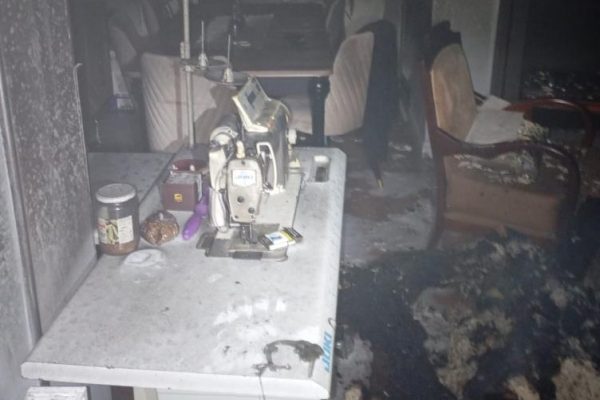 Alevlerin arasında kalan kedi kurtarıldı