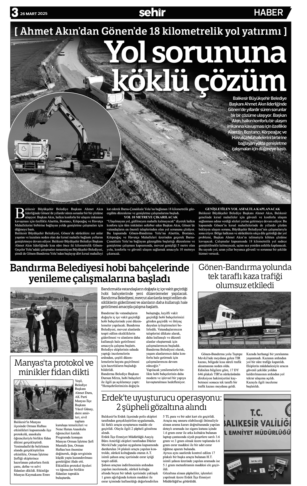 Bandırma Şehir Gazetesi 26.03.2025 Tarihli 3
