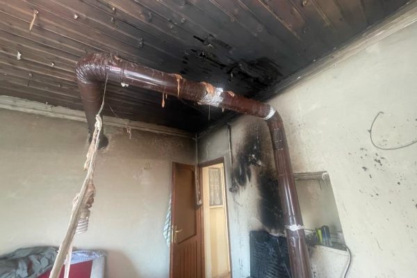 Manyas’ta müstakil evde yangın