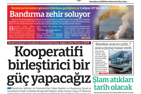 Bandırma Şehir e-gazete 10 Nisan 2025 1
