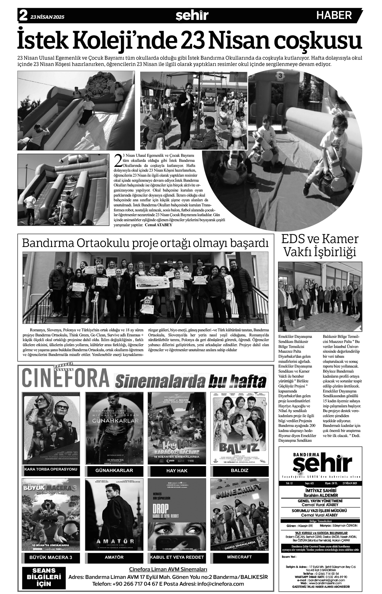 Bandırma Şehir E-Gazete 621 nci Sayı 2