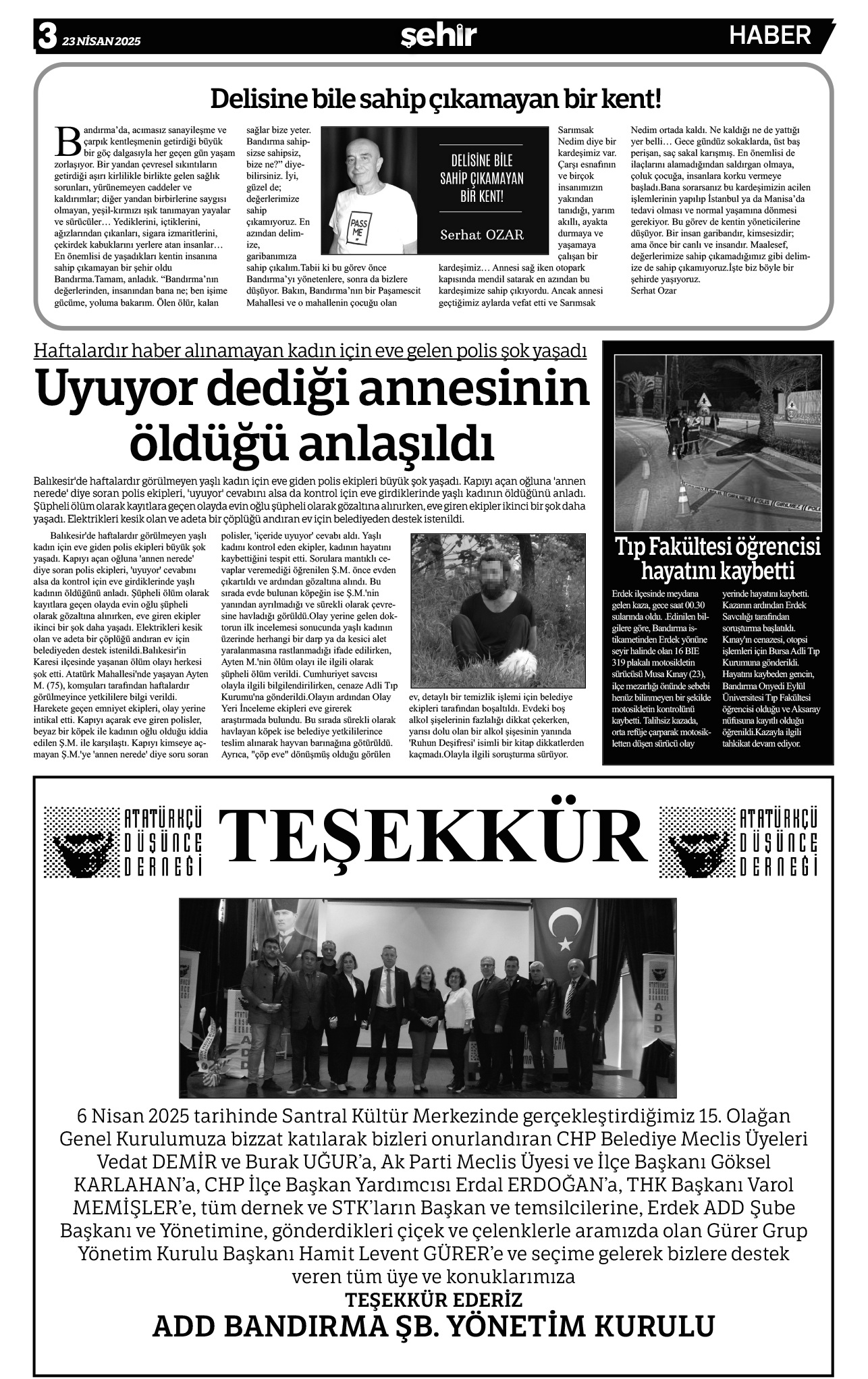 Bandırma Şehir E-Gazete 621 nci Sayı 3