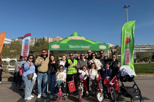 Bandırma’da çocuklar pedal çevirdi