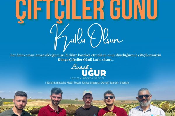 Burak Uğur: Çiftçi varsa hayat var, üretim varsa gelecek var