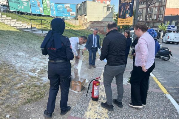 Bandırma’da yangın tatbikatı gerçekleştirildi