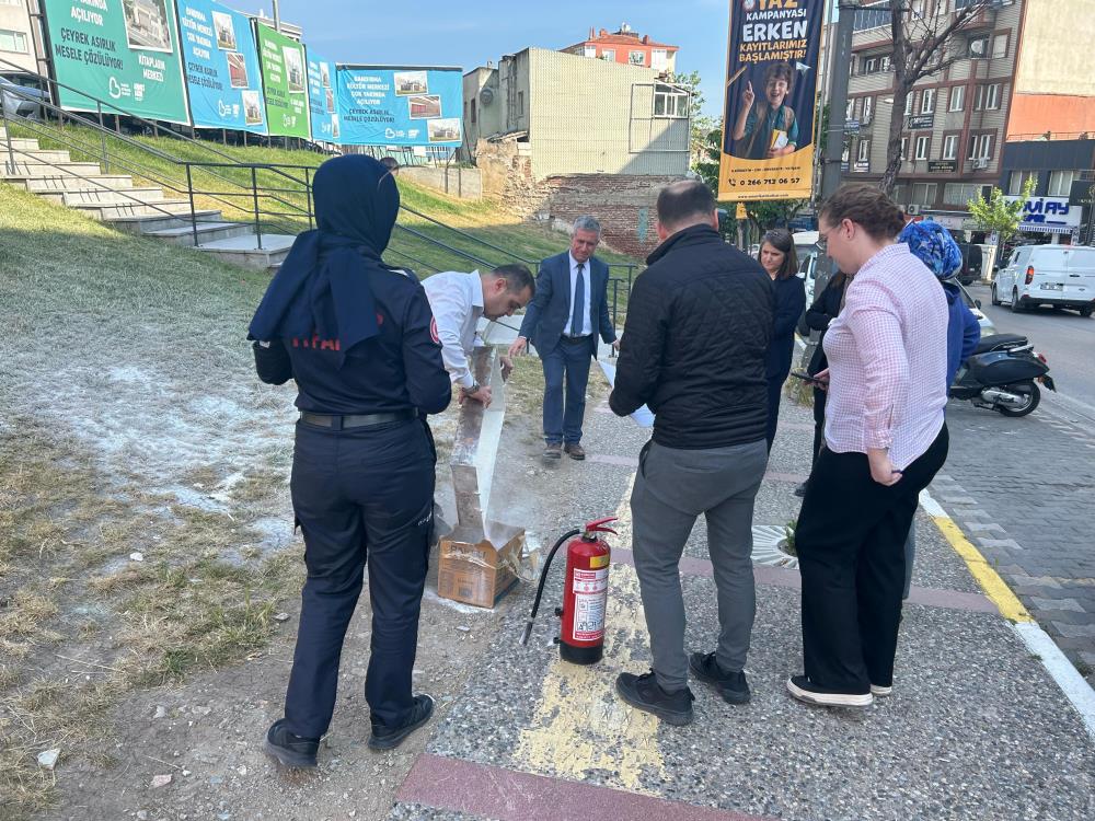 Bandırma’da yangın tatbikatı gerçekleştirildi