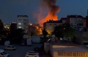 Balıkesir’de akşam saatlerinde hurda ve lastikçilerin bulunduğu mevkideki bir iş